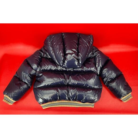 Burberry Boys' Josiah Down Filled Hooded Blue Puffer Jacket Kids Size 8 - Picture 11 of 16